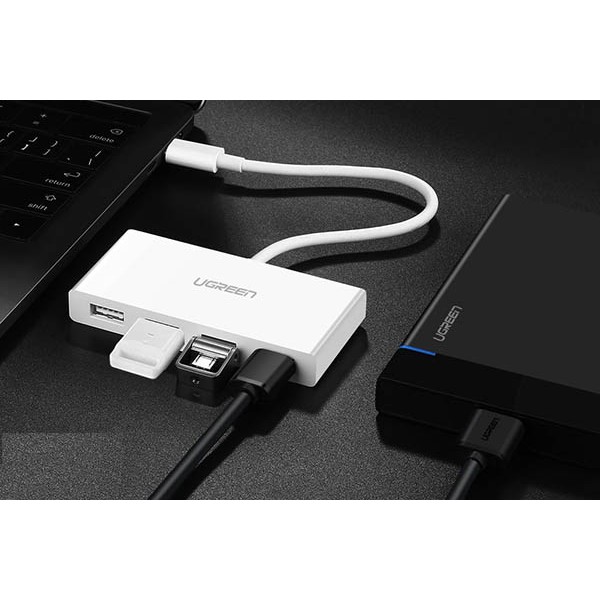 BỘ CHIA HUB USB TYPE C SANG 4 CỔNG USB 3.0 UGREEN (40379)