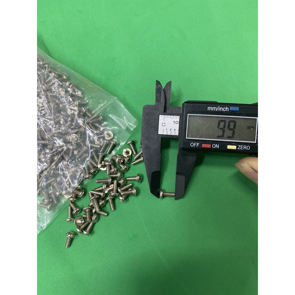 Ốc vít M3 đầu long đền 3X10mm ren nhuyễn Túi 600g khoản 1000 con bắt fet sò bắt vỏ ampli - linh kiện điện tử QUỲNH DIỄN