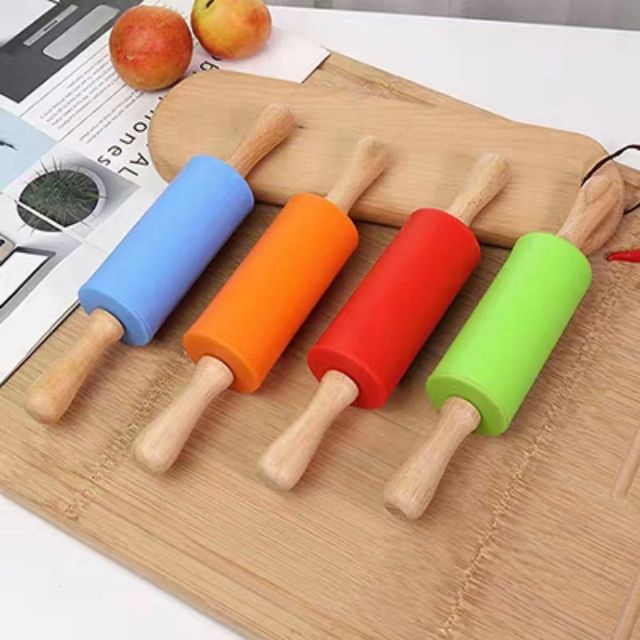 Dụng cụ làm bánh - Cây lăn bột làm bánh cán gỗ tay gỗ