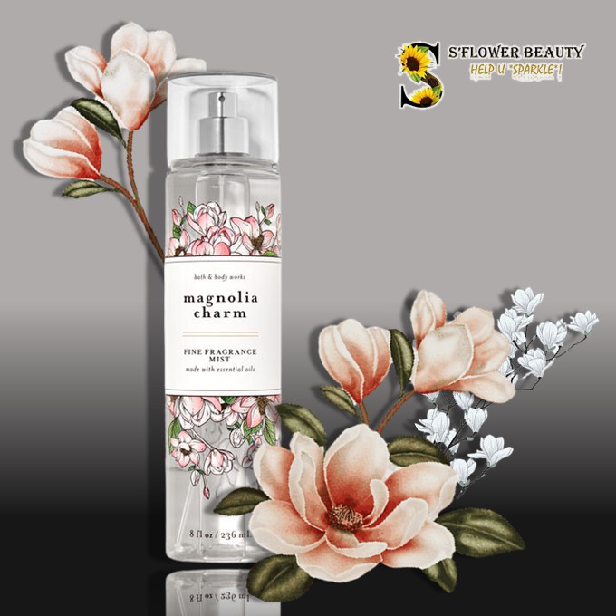 🌷 Magnolia Charm | Bộ Sản Phẩm Gel Tắm -  Dưỡng Thể - Xịt Thơm Toàn Thân Bath & Body Works Body Care