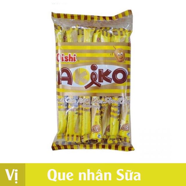 Snack Akiko vị cafe, sầu riêng, phô mai, sữa giá sốc !!!