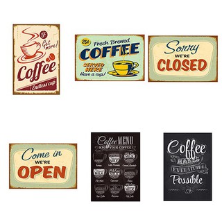 Bảng trang trí chủ đề quán cà phê Vintage dùng trang trí bếp/ nhà/ quán rượu/ câu lạc bộ