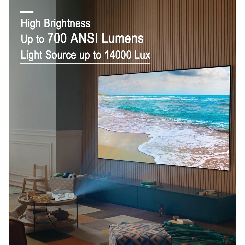 Máy chiếu Mecool Sail Kp1 - Full HD - 700 ansi lumens - Chứng chỉ netflix chuẩn 4K - Google assistant tiếng việt