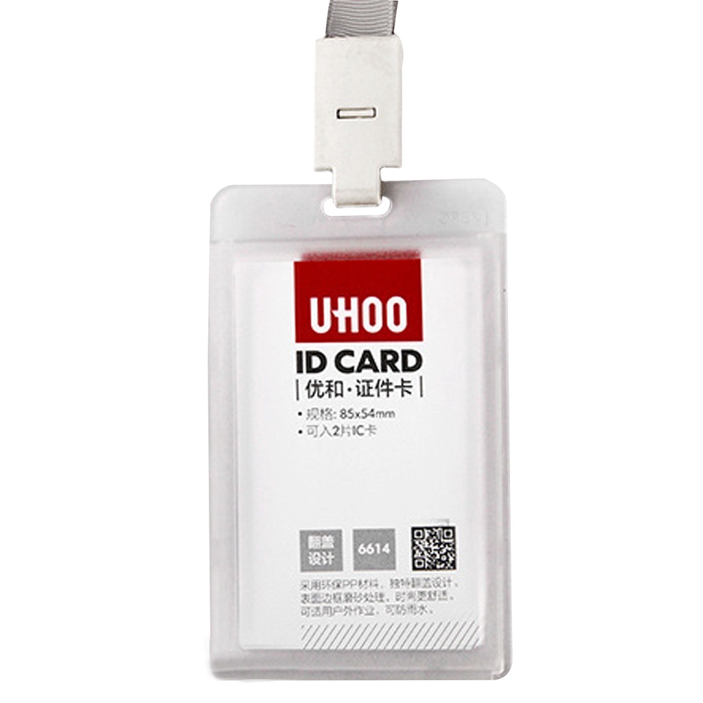 Thẻ ID Màu Trơn Đơn Giản Có Dây Đeo Chống Thấm Nước Tiện Lợi Dành Cho Học Sinh