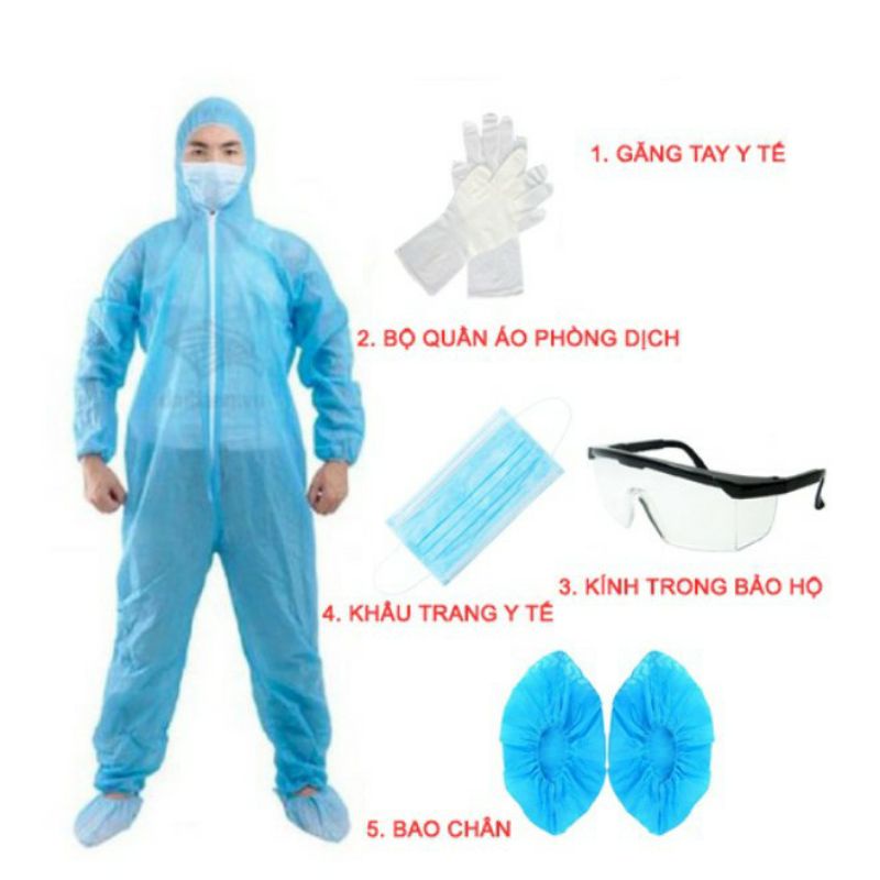 Bộ quần áo phòng dịch 7 món
