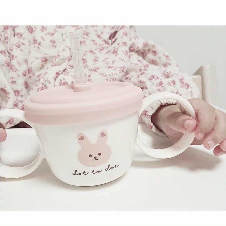 Cốc tập hút Dot To Dot kiêm cốc tập ăn dặm ăn snack cho bé TGM x DotToDot hình Gấu/ Thỏ/ Hổ/ Sóc