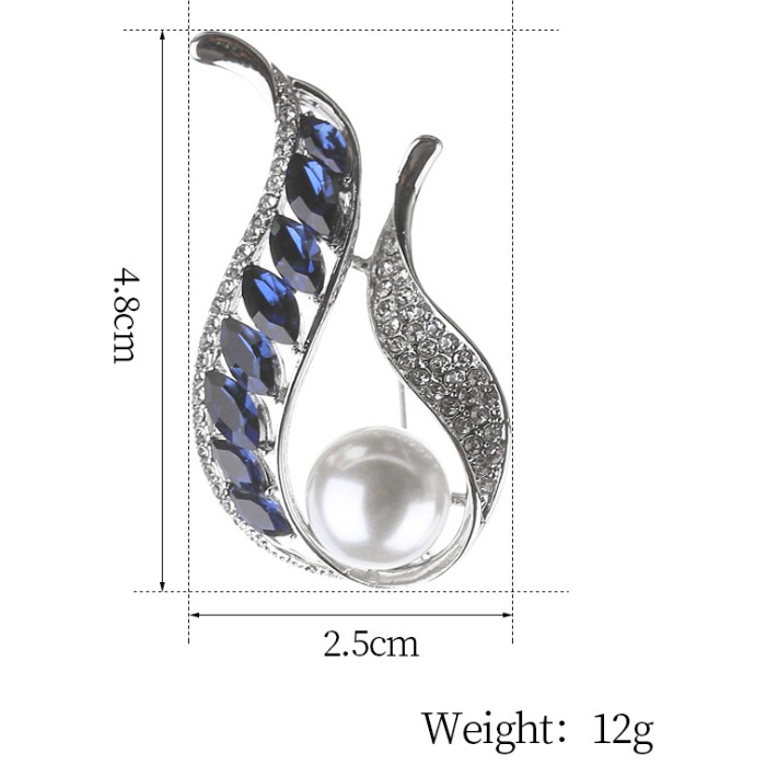 Cài áo thời trang đính đá xanh sang trọng GC59