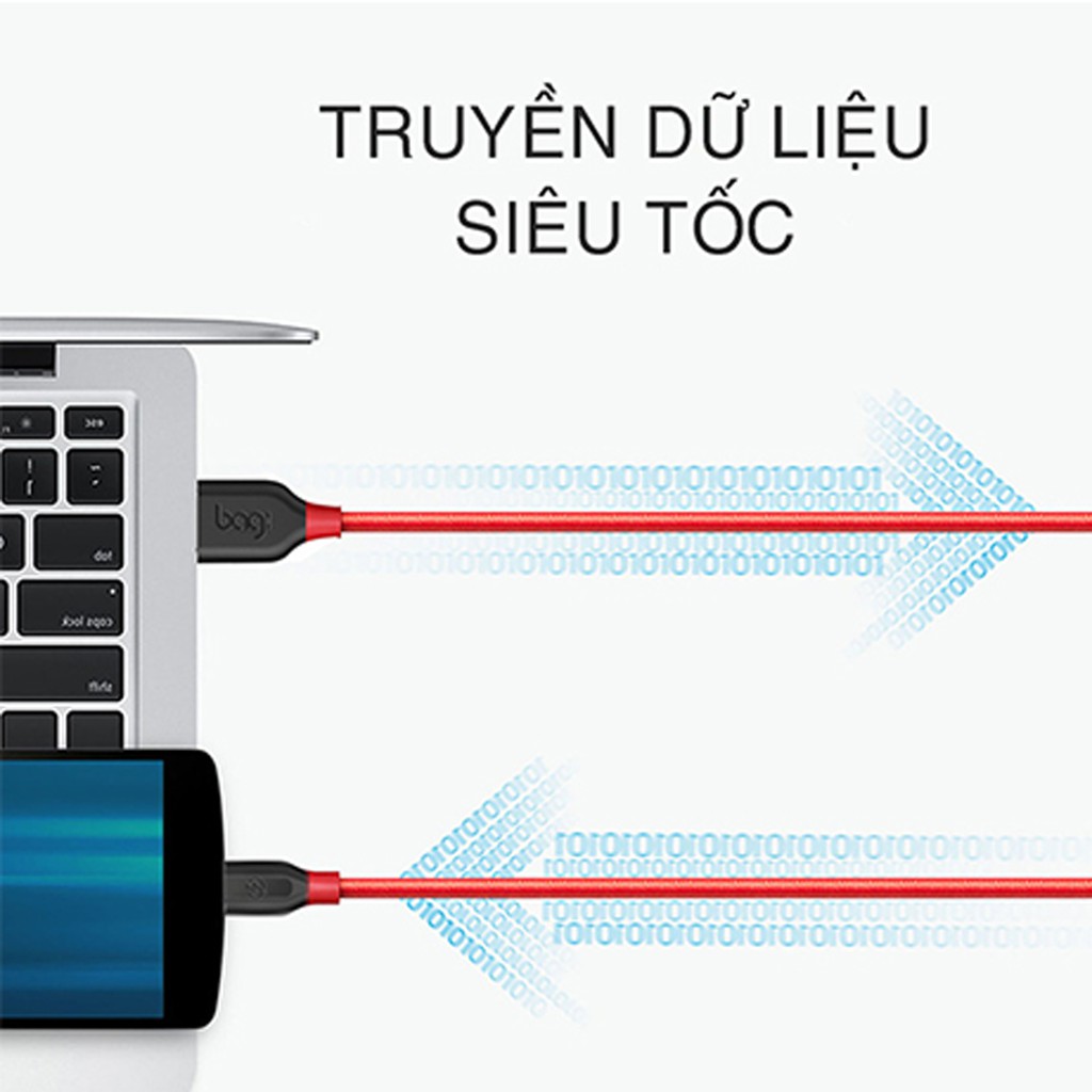 Dây Cáp Dù Sạc Nhanh Micro-USB MH150 – Chính Hãng Bagi – Bảo Hành 12 Tháng