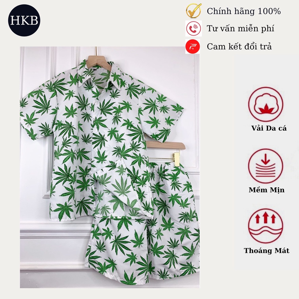 Bộ đồ đi biển nam nữ HKB nguyên set quần áo cho cặp đôi hội nhóm, phù hợp đi chơi du lịch