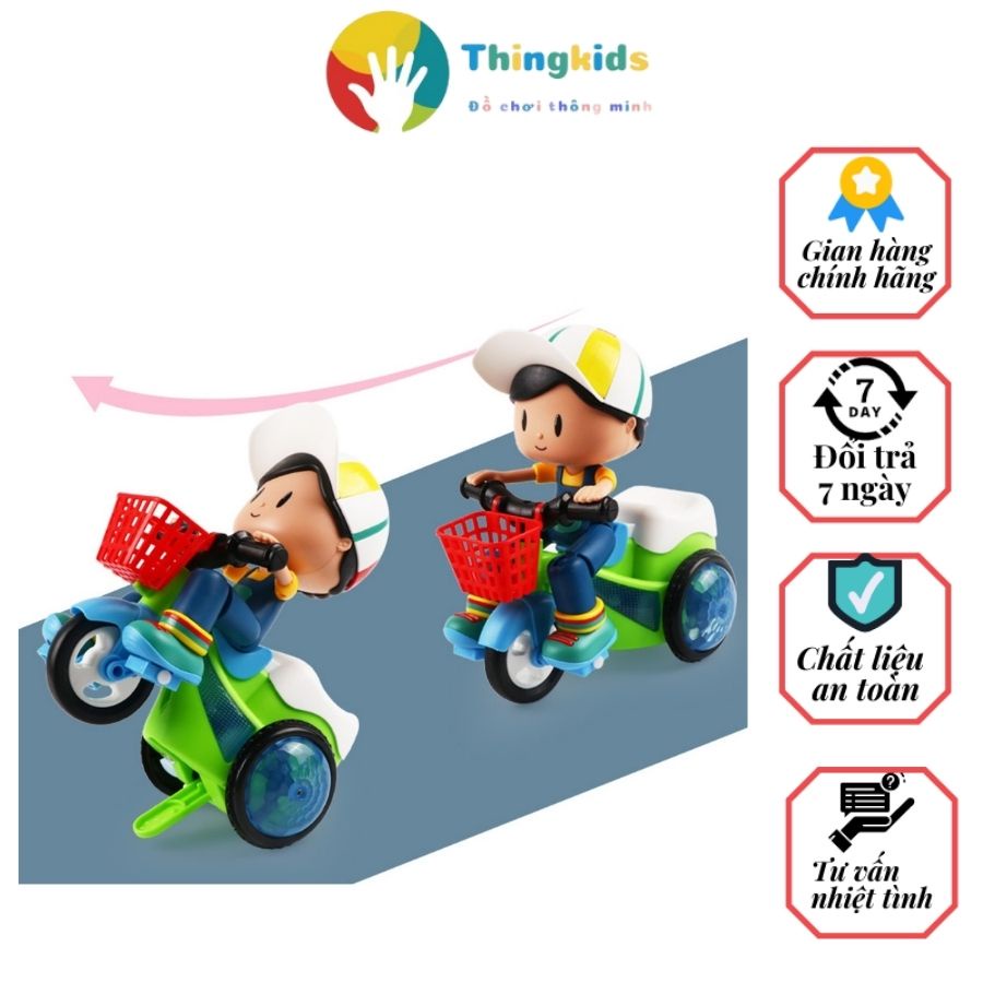 Đồ chơi shipper đi giao hàng có đèn có nhặc - Thingkdis