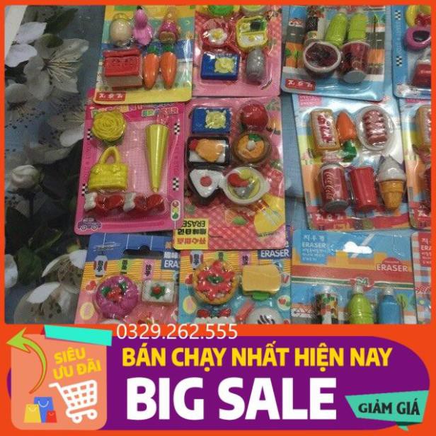 (FreeShip) 1 vỉ Gôm tảy bút chì nhiều hình cực ngộ nghĩnh