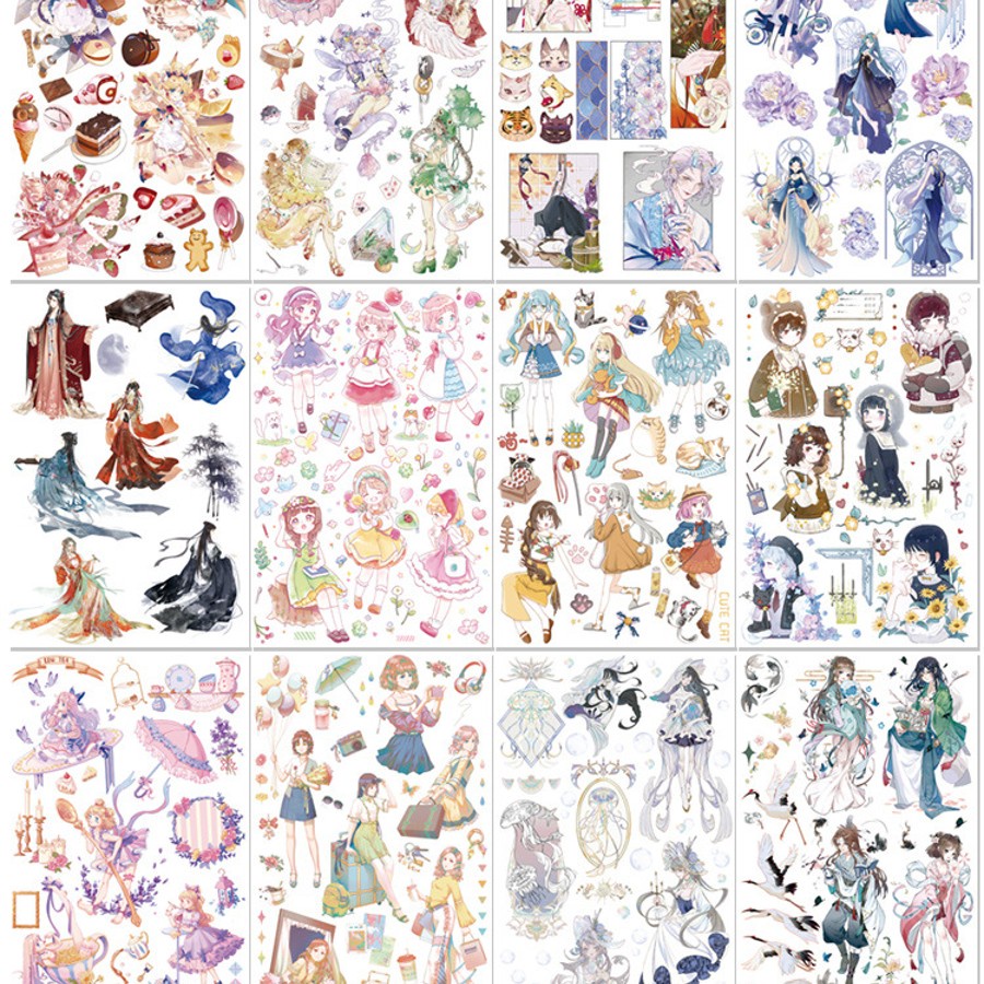 Cuốn tập washi tape 30 trang nhân vật
