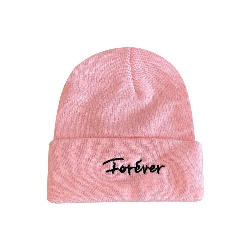 LET Mũ Beanie Dệt Kim Màu Trơn Dễ Thương Chất Lượng Cao Cho Nữ
