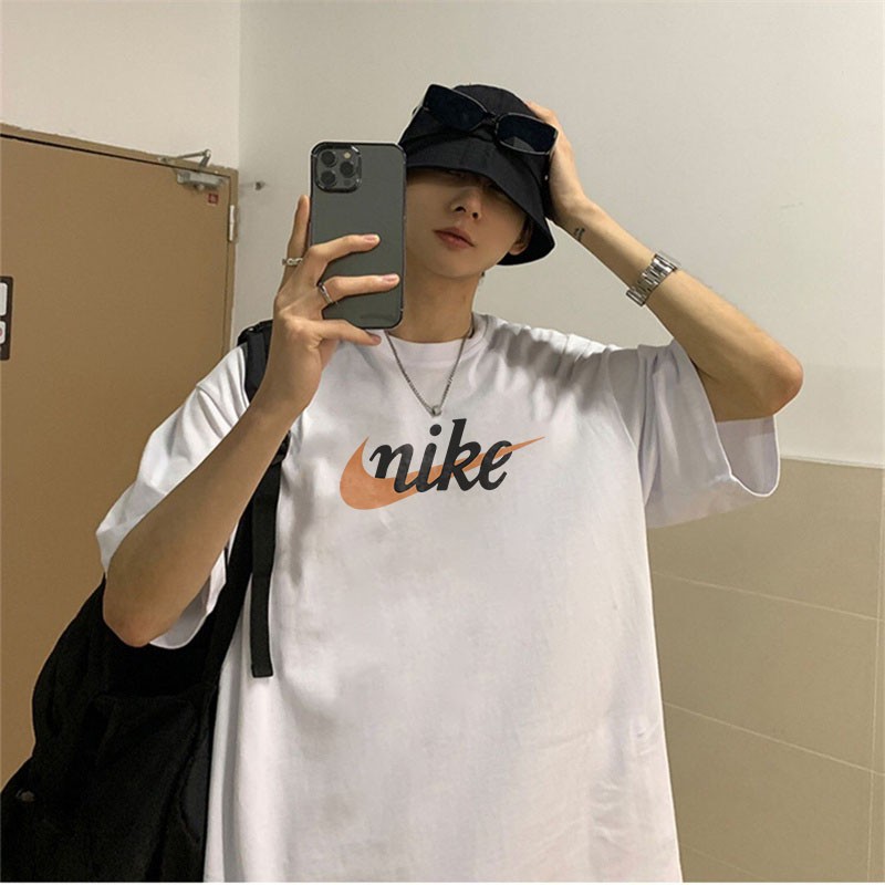 Áo phông nke nữ form rộng tay lỡ unisex, áo thun nke nữ form rộng tay lỡ unisex cotton AT076 Miucho in logo