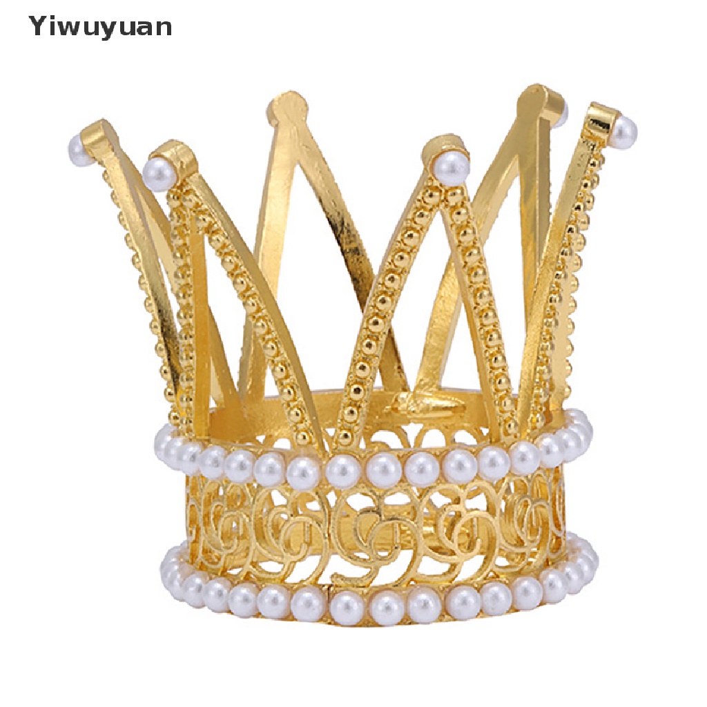 &lt; Yiwuyuan &gt; Vương Miện Ngọc Trai Nhỏ Đính Kim Cương Giả Thời Trang Trang Trí Bánh Kem Sinh Nhật Cho Bé Đang Giảm Giá