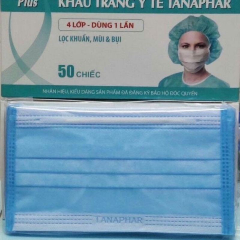 1 CÁI KHẨU TRANG Y TẾ XANH 4 LỚP KHÁNG KHUẨN NGỪA VIRUS COVI | BigBuy360 - bigbuy360.vn