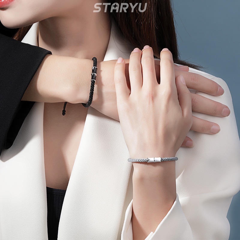 [Staryu] Vòng Tay Dây Bện Bằng Tre Có Thể Điều Chỉnh Dành Cho Cặp Đô