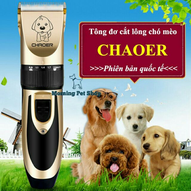 Tông đơ cắt lông chó mèo Chaoer [Bảng quốc tế - Mẫu mới]