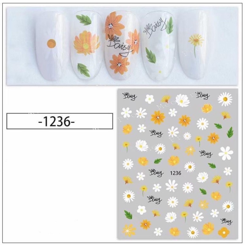 ( phụ kiện nail) sticker - dán trang trí móng phản quang