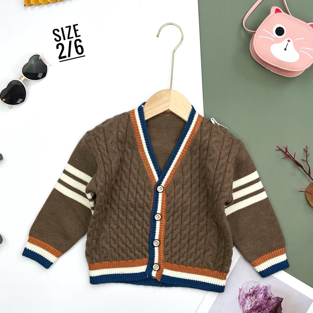 Áo Len cài cúc trẻ em LITIBABY size nhí 2/6T [LC02]