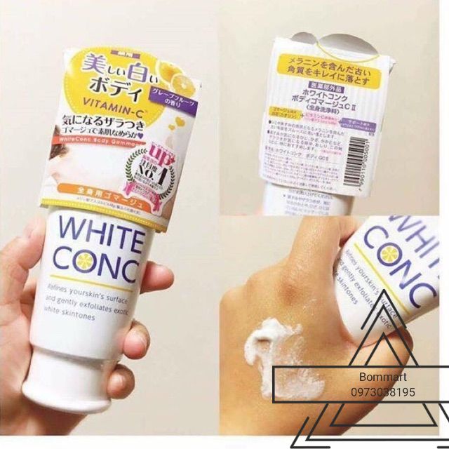 Chính hãng tẩy da chết white conc nhật bản 180g