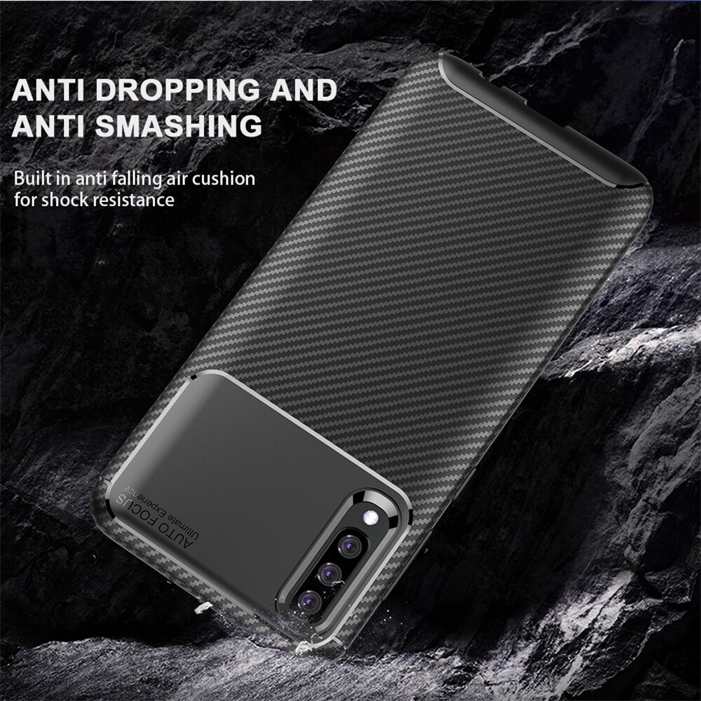 Ốp điện thoại sợi cacbon mỏng cho Samsung Galaxy A50 A70 A70E A60 A80 A90 A20 A30 A40 A10 A10E M40