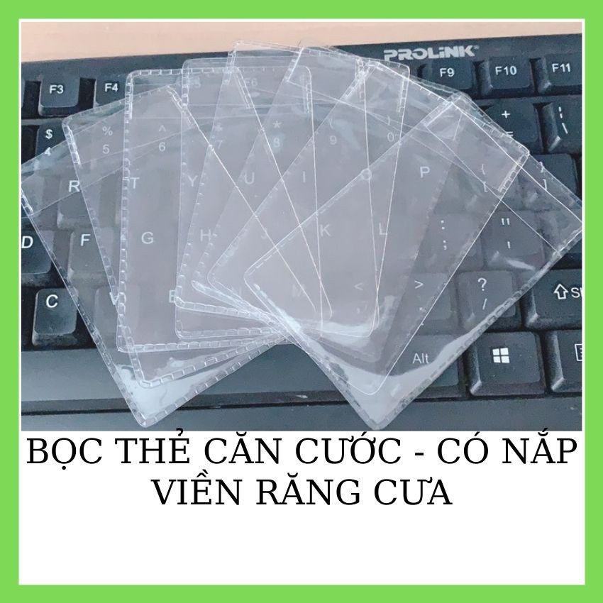 SÉT 30 CÁI BỌC THẺ CĂN CƯỚC, BẰNG LÁI XE, THẺ ATM, CÁC LOẠI THẺ DẠNG THẺ PET - CÓ NẮP/ TRẮNG