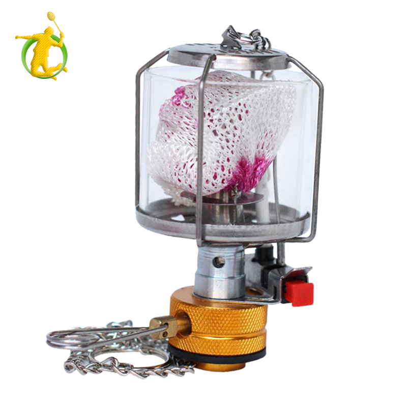 [Fitness]Portable Gas Lantern Camping Hiking Garden Christmas Party Fuel Light with Chain