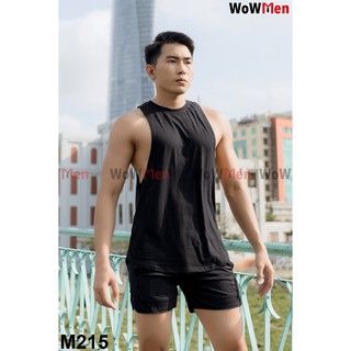 Áo Sát Nách Tanktop Nam Rộng Nách Vạt Bầu Tập Gym Thể Thao Áo Ba Lỗ Form Rộng Nam Đẹp - M215