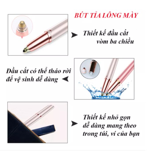 [Loại Tốt] Bút Cạo Lông Mày,Máy Tỉa Chân Mày Mini Dùng Pin AAA Tiện Dụng Cắt Tỉa Lông Đa Năng