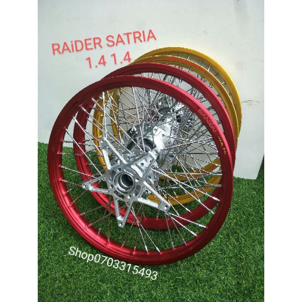 CẶP BÁNH CĂM 1.4 1.4 GẮN RAIDER SATRIA CĂM ĐÙM MẠ CRÔM KÈM LÒNG ĐĨA CNC SÀI LẠI ĐĨA RIN