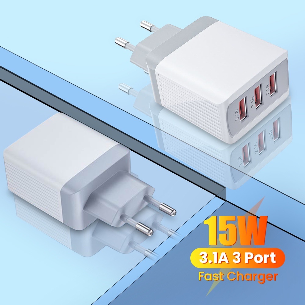 Cốc sạc nhanh Essager 3 cổng USB 15W