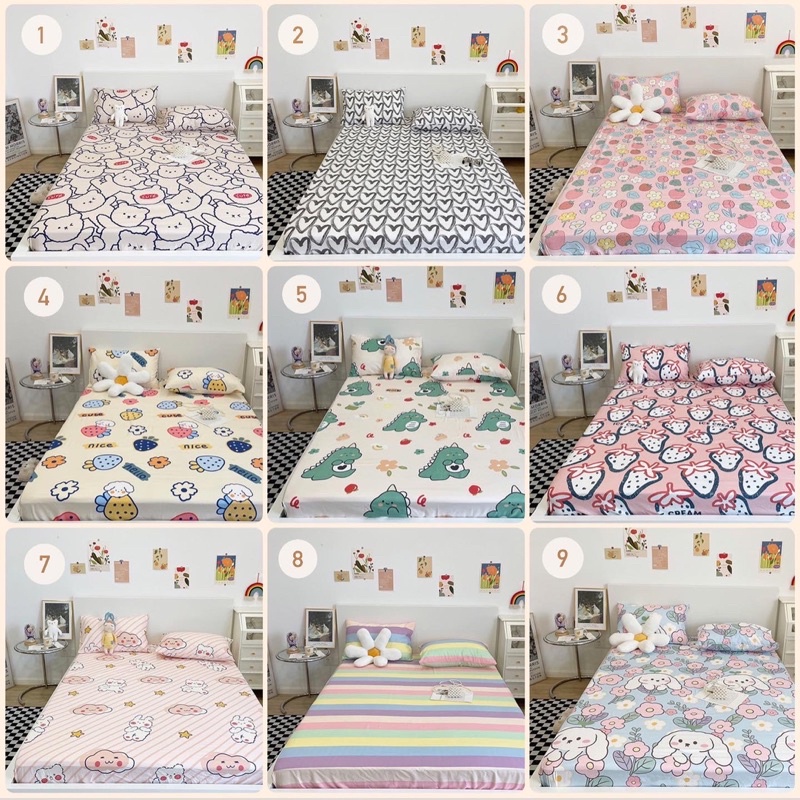 [FREESHIP] ✨FULL 18 SET LẺ GA GỐI 3 MÓN chất liệu Poly Cotton (Hỗ trợ MIỄN PHÍ BO CHUN mọi loại size) - Chù Bedding | BigBuy360 - bigbuy360.vn