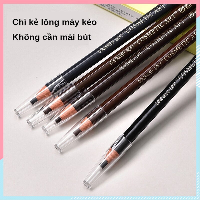 [Hàng mới về] Bút chì kẻ lông mày kiểu kéo chống nước và mồ hôi không để lại vết