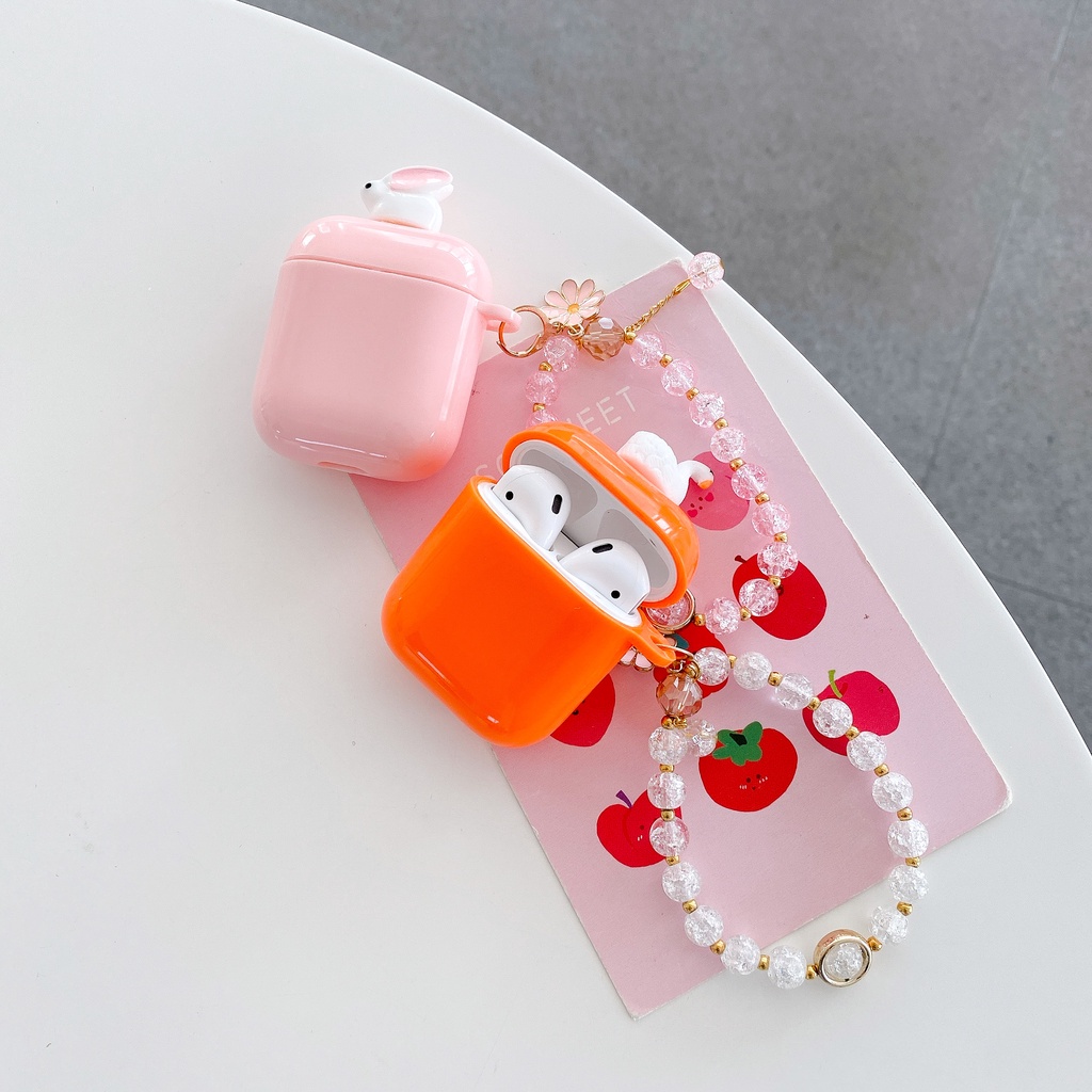 Vỏ Bảo Vệ Hộp Sạc Tai Nghe airpods pro airpods 1/2 Kết Nối Bluetooth Không Dây Mềm Mại Dễ Thương DIY
