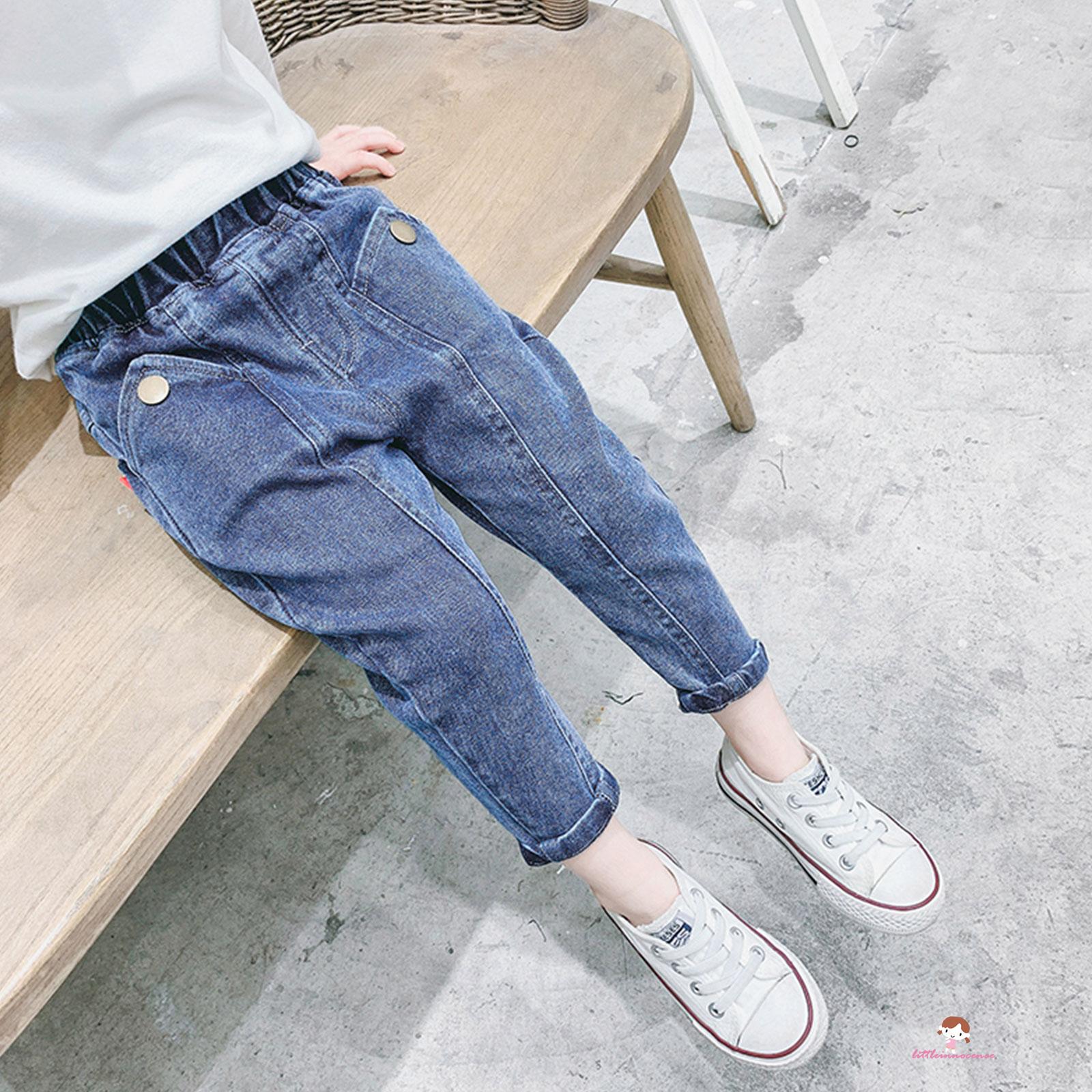 Quần Jeans Lưng Thun Co Giãn Cho Bé Gái Xzq7-0 - 5 Tuổi