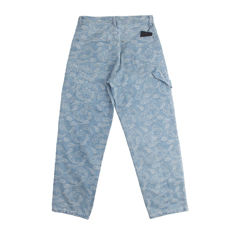 Quần jeans BANDANA thêu cao cấp ống rộng phong cách hiphop unisex J7, quần bò Chaien Studio