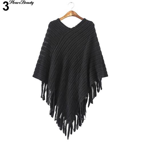 Áo Choàng Len Cánh Dơi Phối Tua Rua Thời Trang Cho Nữ | BigBuy360 - bigbuy360.vn