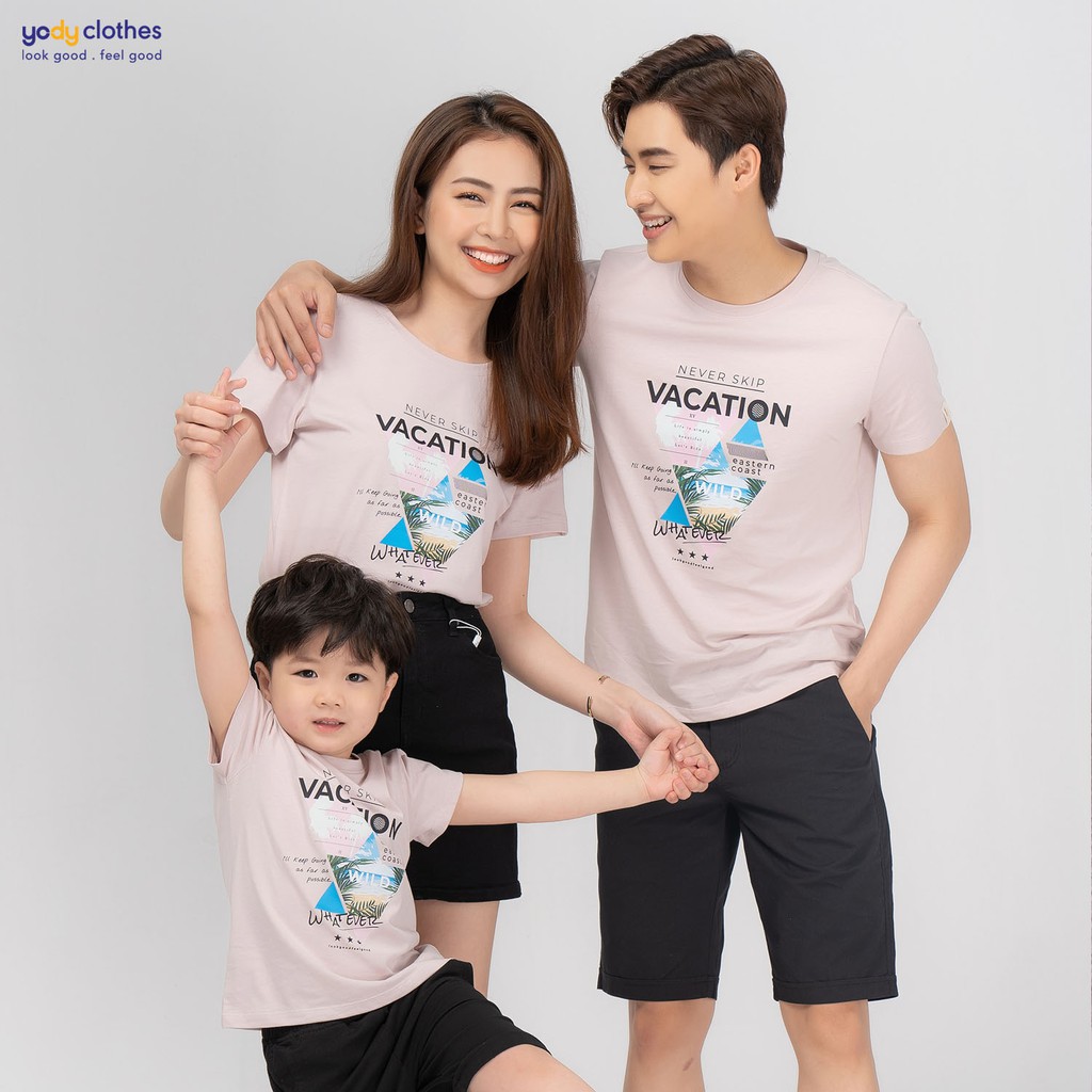 Áo thun nam Yody in Vacation chất lụa vải mịn mát TSM4211 | BigBuy360 - bigbuy360.vn