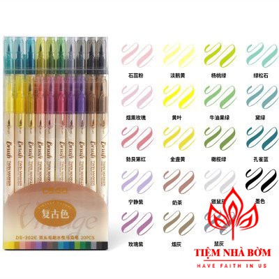 Winzige Bút Brush bộ bút lông mềm 3 màu xinh xắn tiện dụng