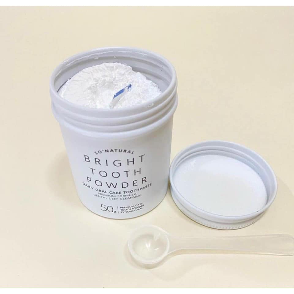 BỘT TRẮNG RĂNG BRIGHT TOOTH POWDER SO'NATURAL 50G CHÍNH HÃNG - 9370