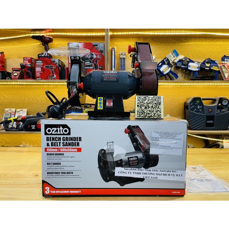 MÁY MÀI BÊN ĐÁ BÊN ĐAI NHÁM HIỆU OZITO BGBS-240 HÀNG MỚI 100% NHẬP KHẨU AUSTRALIA