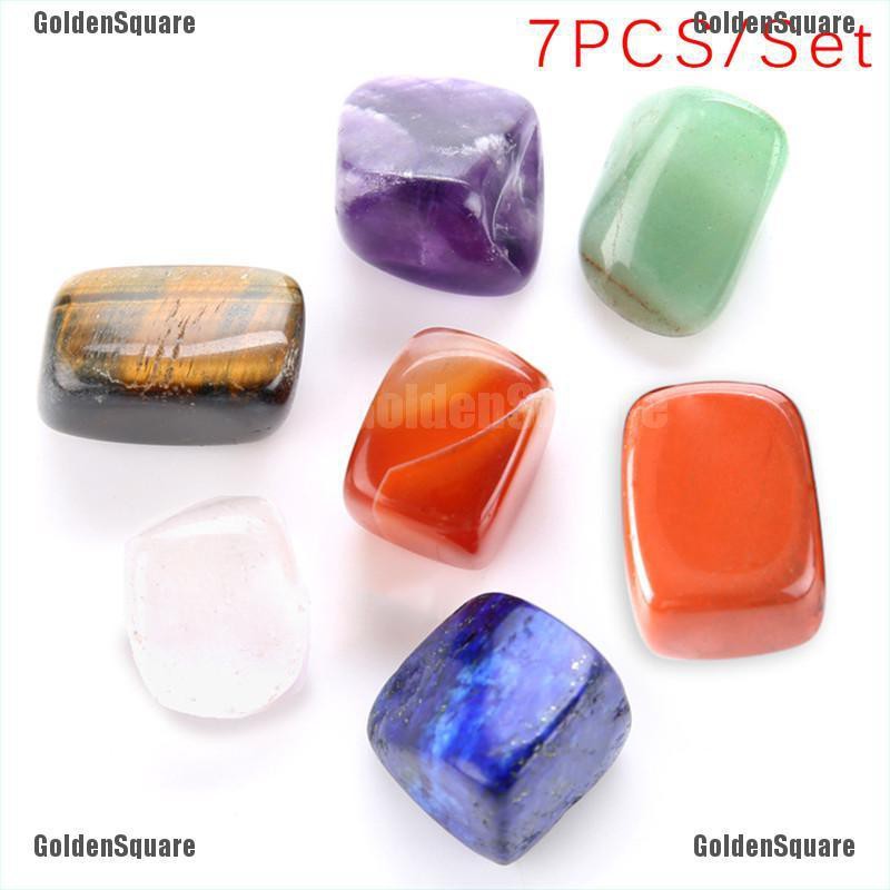 Set 7 Viên Đá Chakra Năng Lượng Tự Nhiên Dùng Làm Trang Sức
