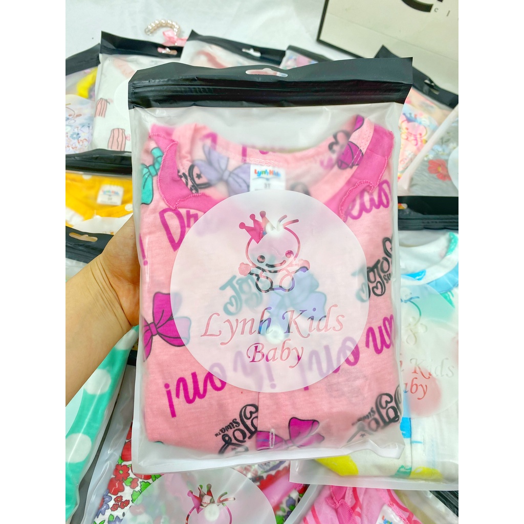 {9-20kg) Bộ pizama thun cotton bé gái