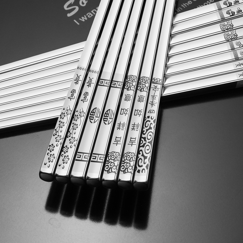 Đôi đũa thép không gỉ 304 chống bỏng thân thiện với môi trường tiện lợi