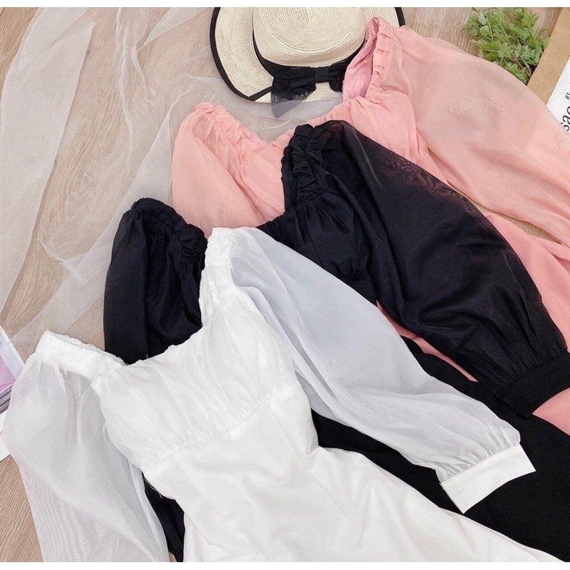 đầm nhúng ngực tay voan 8066 | BigBuy360 - bigbuy360.vn