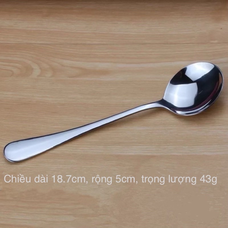 Muỗng ăn cơm ăn phở súp inox 410 đầu tròn 1 cái