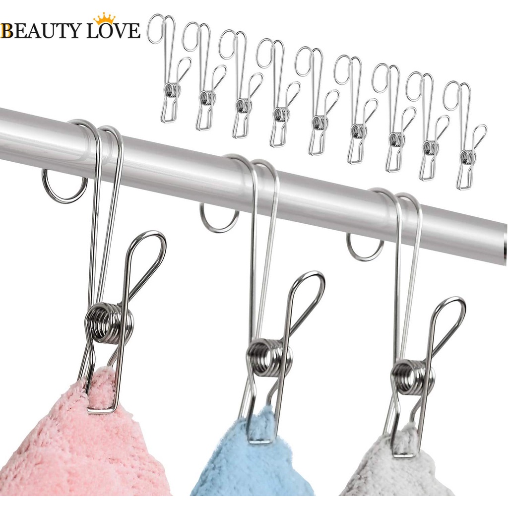 Bộ 5 Kẹp Quần Áo / Kẹp Quần Áo / Dụng Cụ Phơi Đồ mini Bằng Thép Không Gỉ
