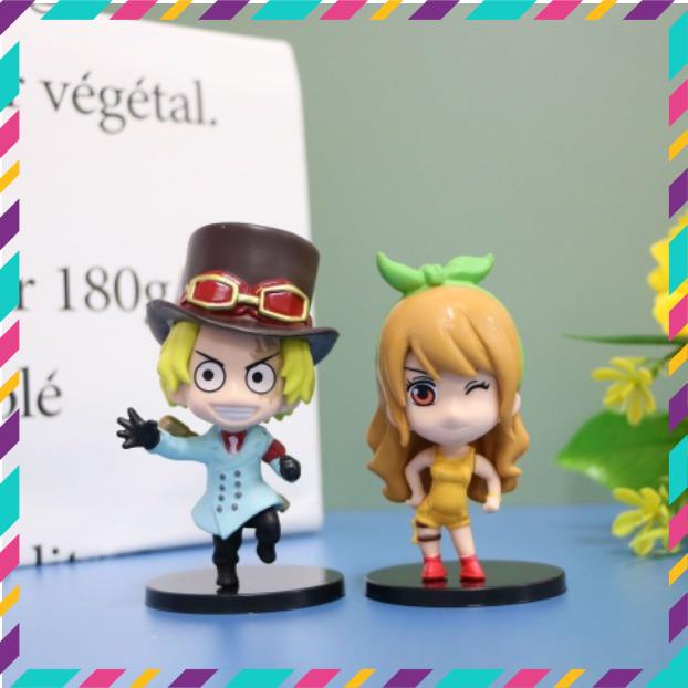 Mô Hình Nhân Vật OnePiece, Luffy, Zoro, Sanchi ChiBi, Cao 12,5cm - Trang Trí Decor Phòng Học - Tượng Figure One Piece