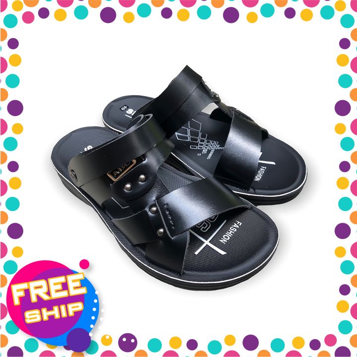 Dép nam quai hậu | sản phẩm dép da nam đế đúc trực tiếp trên quai dép giữ độ bền cao